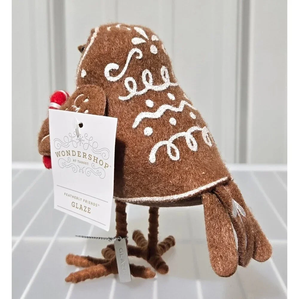 Target Featherly Friends 2025 Christmas Glaze Brown Gingerbread Bird Figure - Picture 3 of 6